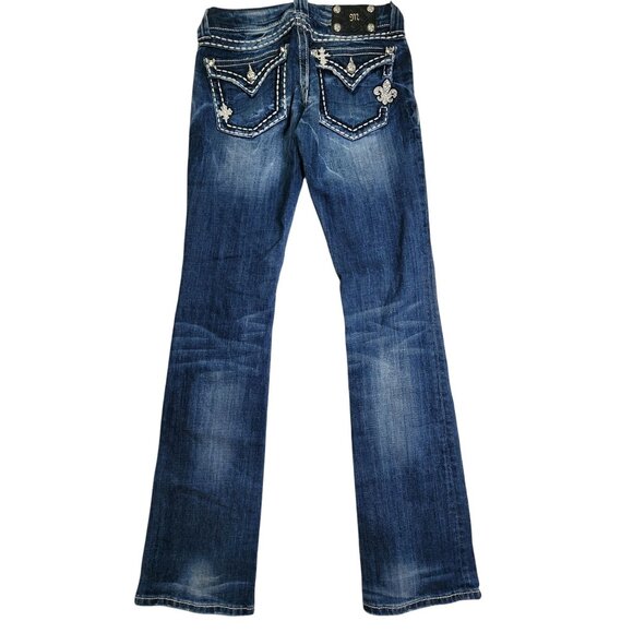 Miss Me Bootcut Jeans JE5369B2X With Embellished Pockets Womens Size 27 - Picture 11 of 11
